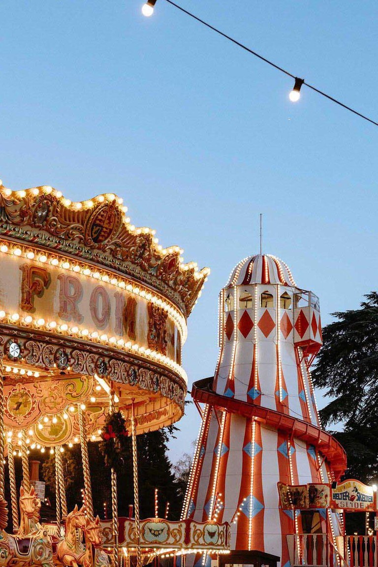 Carousel and helter skelter at Windsor Great Park Illuminated